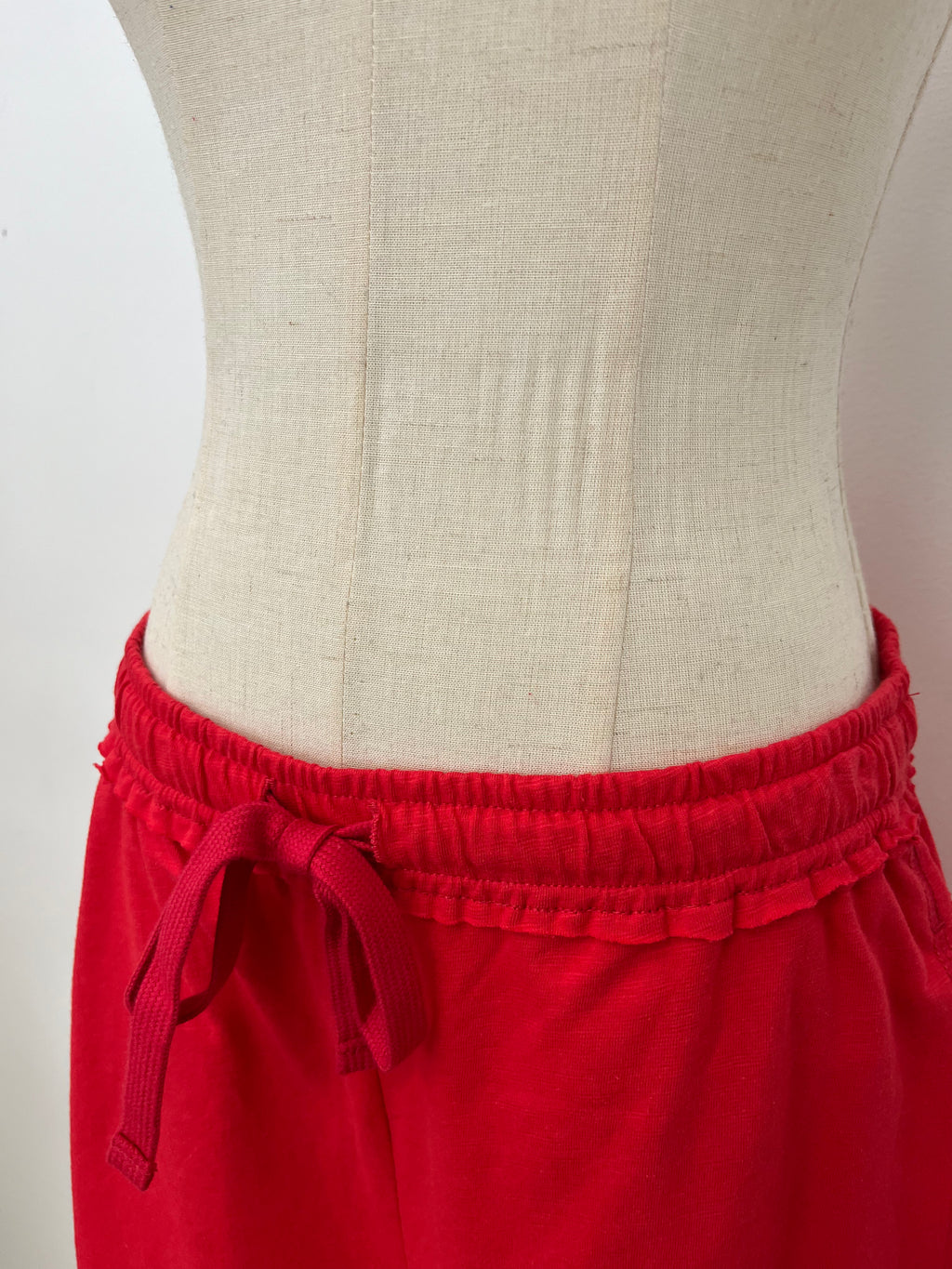 RED COTTON SLUB LOUNGE PANT