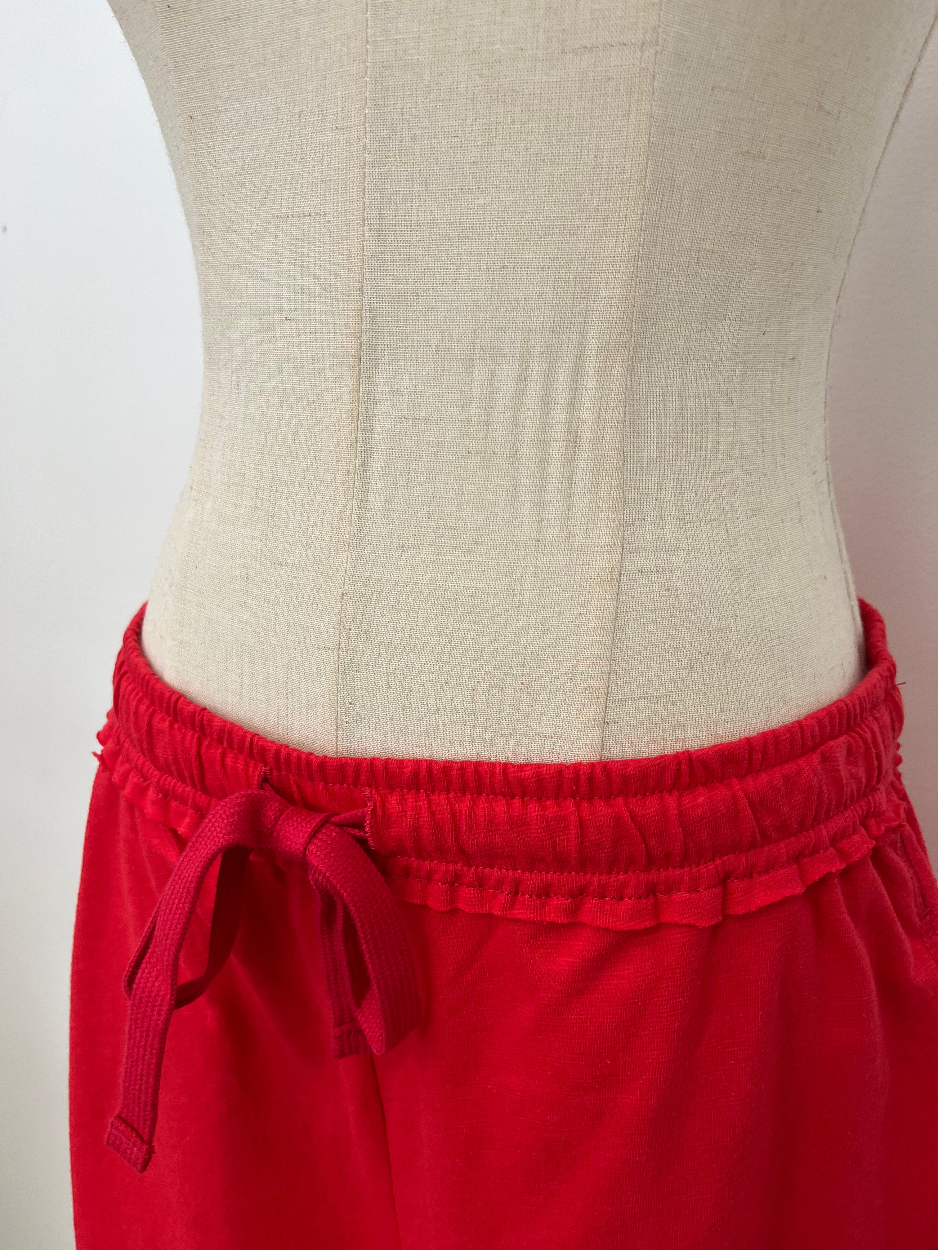RED COTTON SLUB LOUNGE PANT