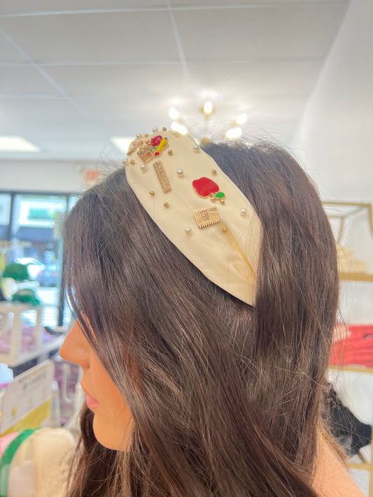 Cream Silk Teacher Headband