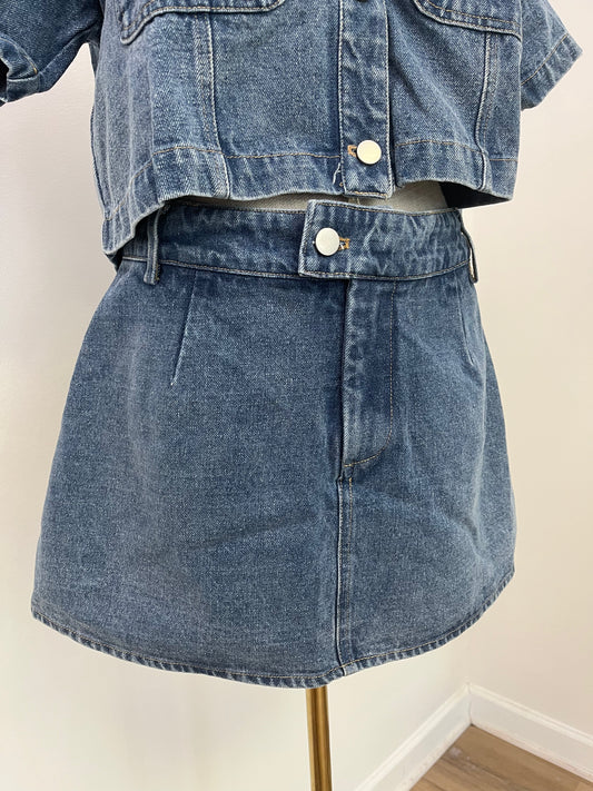 Everyday Classic Denim Skort
