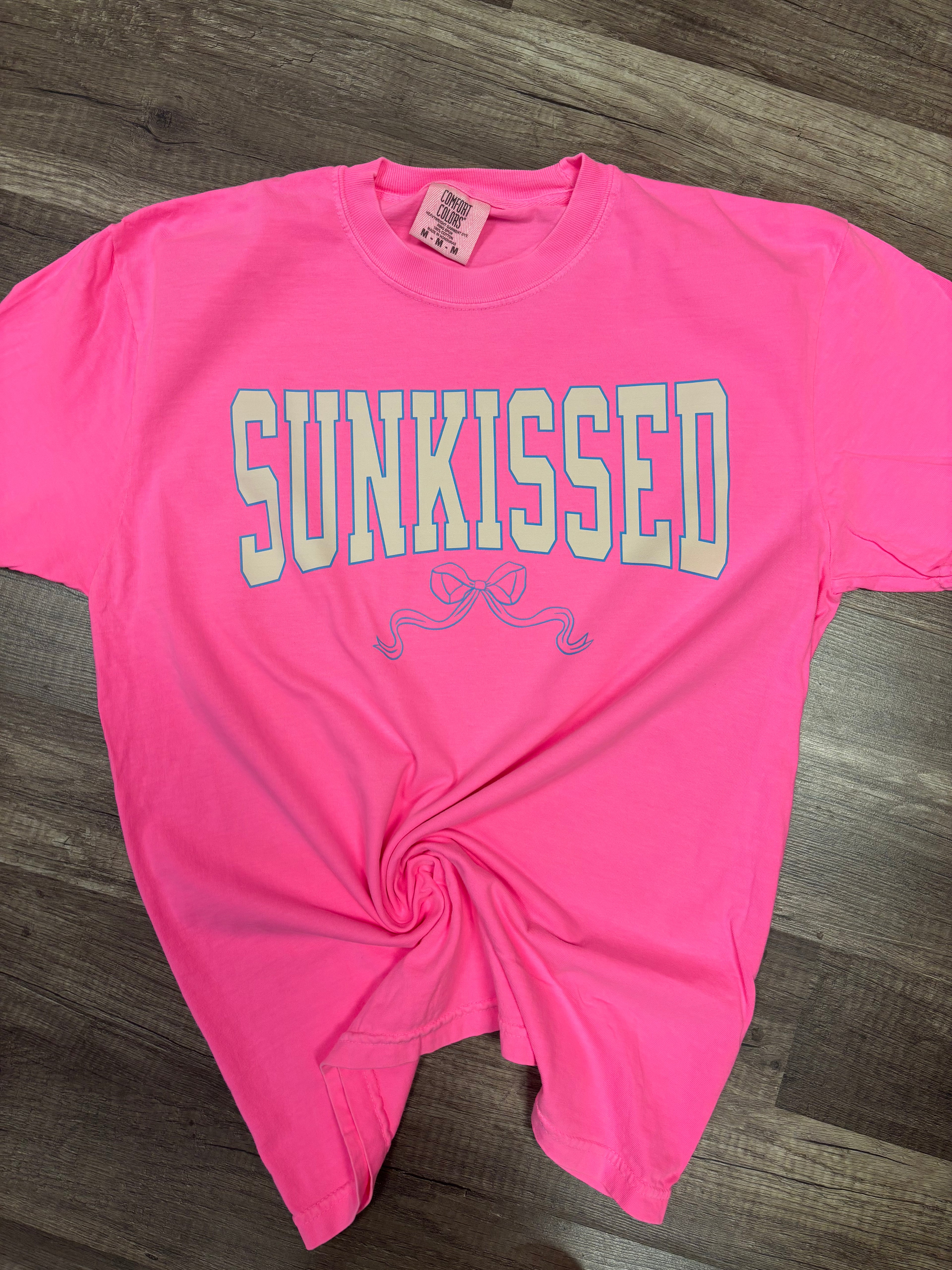 Neon Pink Sunkissed Bow Tee