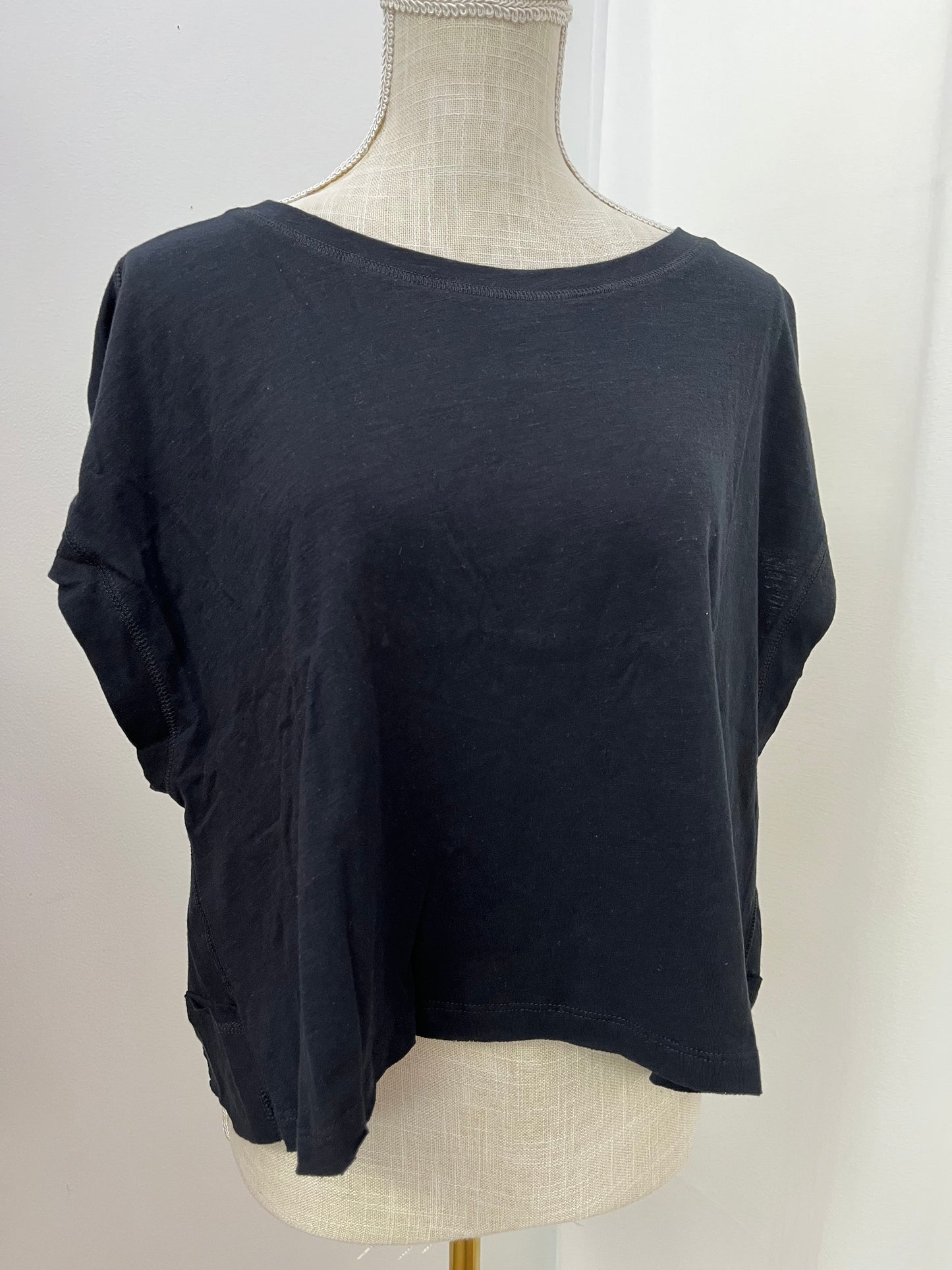 Cotton Slub Open Back Top
