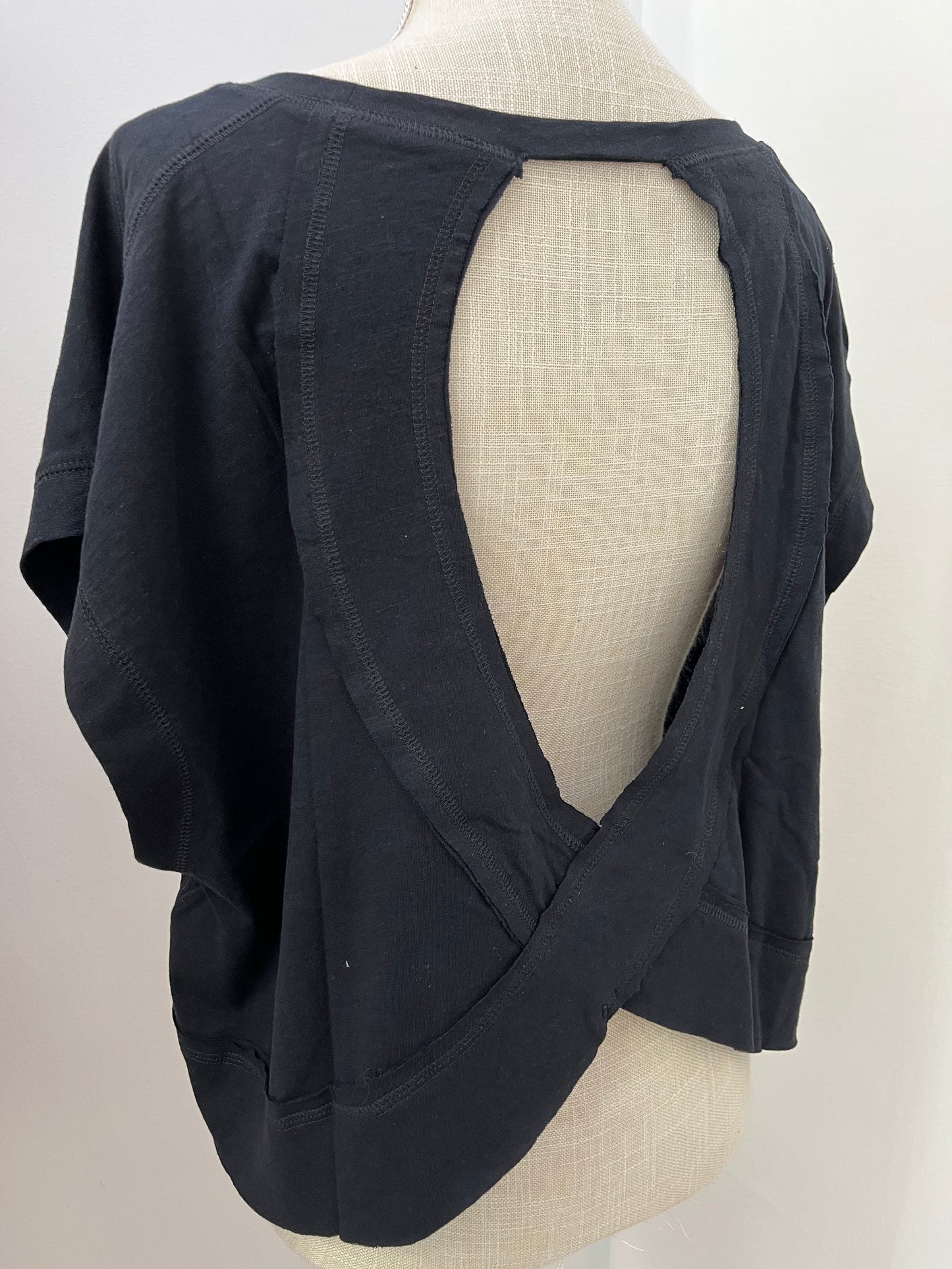 Cotton Slub Open Back Top