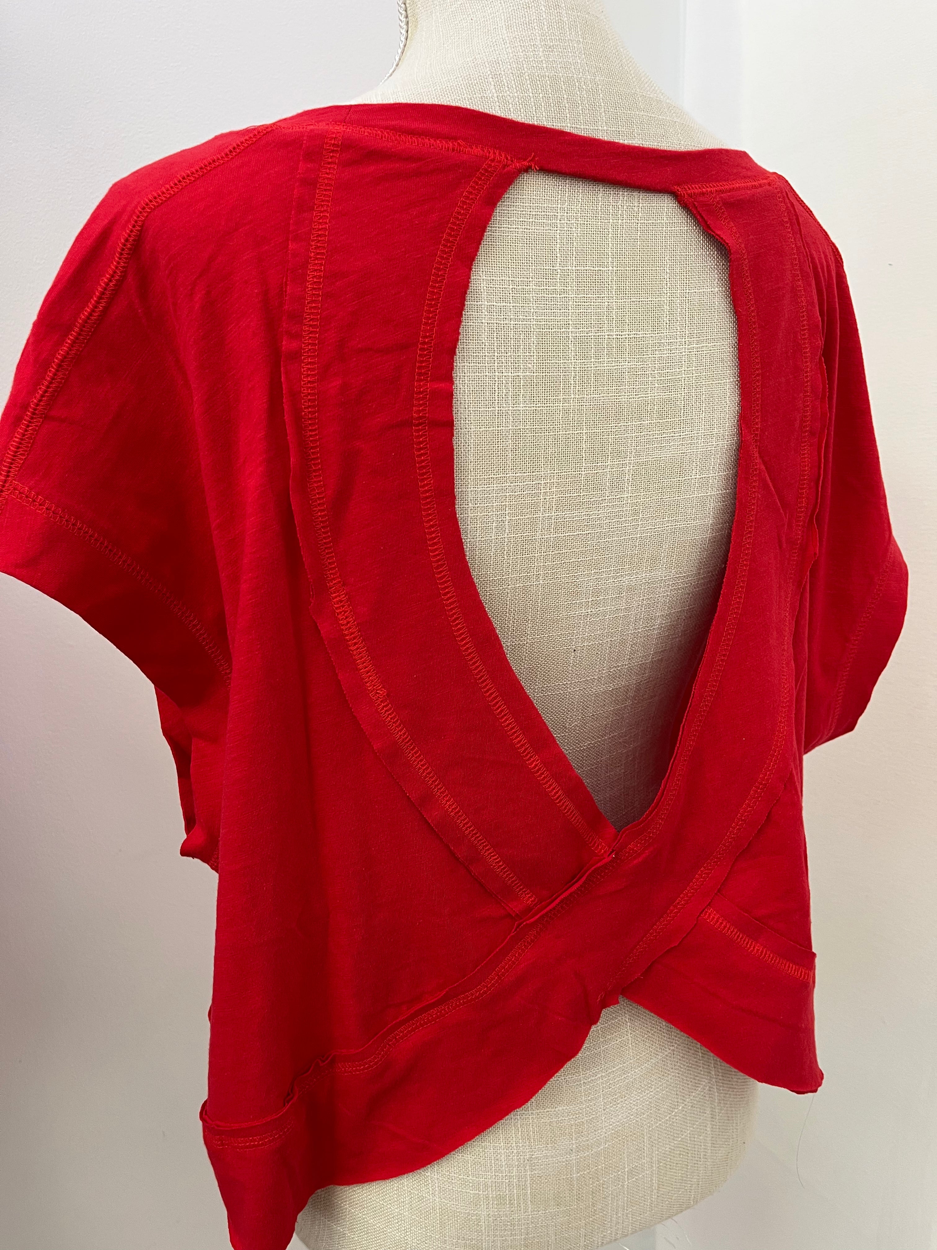 Cotton Slub Open Back Top