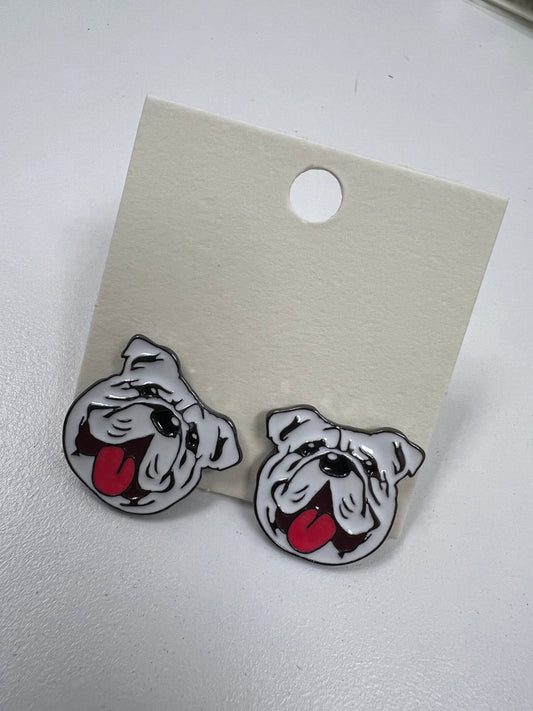 UGA MASCOT ENAMEL STUDS