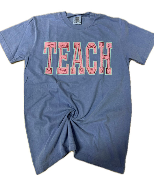 Teach Purple & Pink Sequin Tee