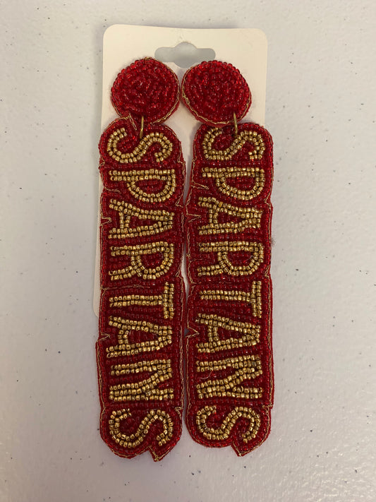 Spartans Beaded Dangles