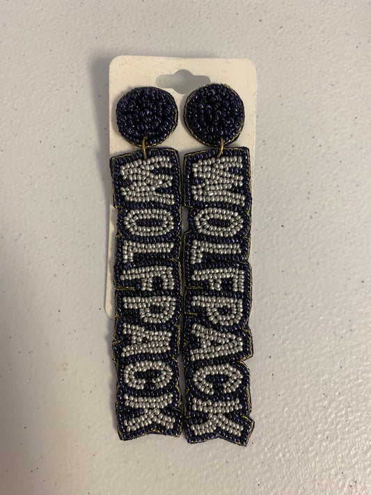 Wolfpack Beaded Dangles