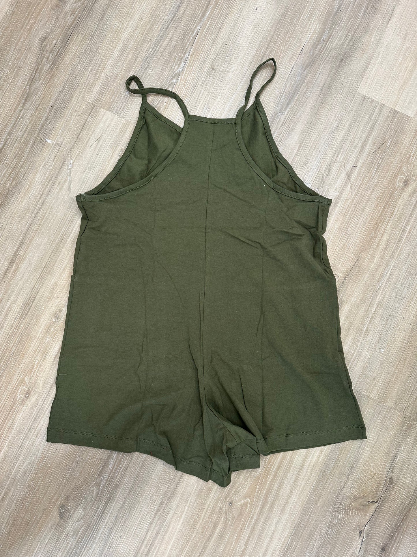 Cotton Lycra Sunny Romper Olive