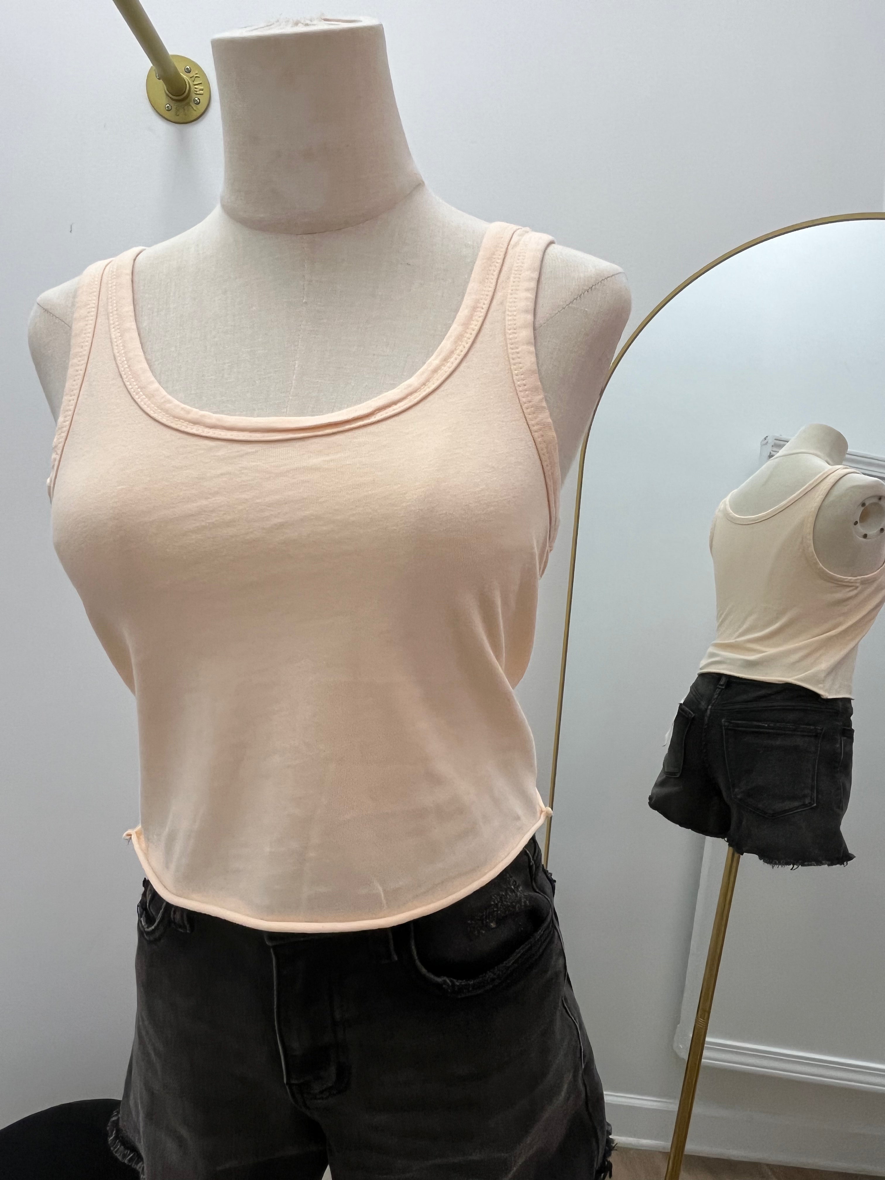 Butter Yellow Cropped Tank