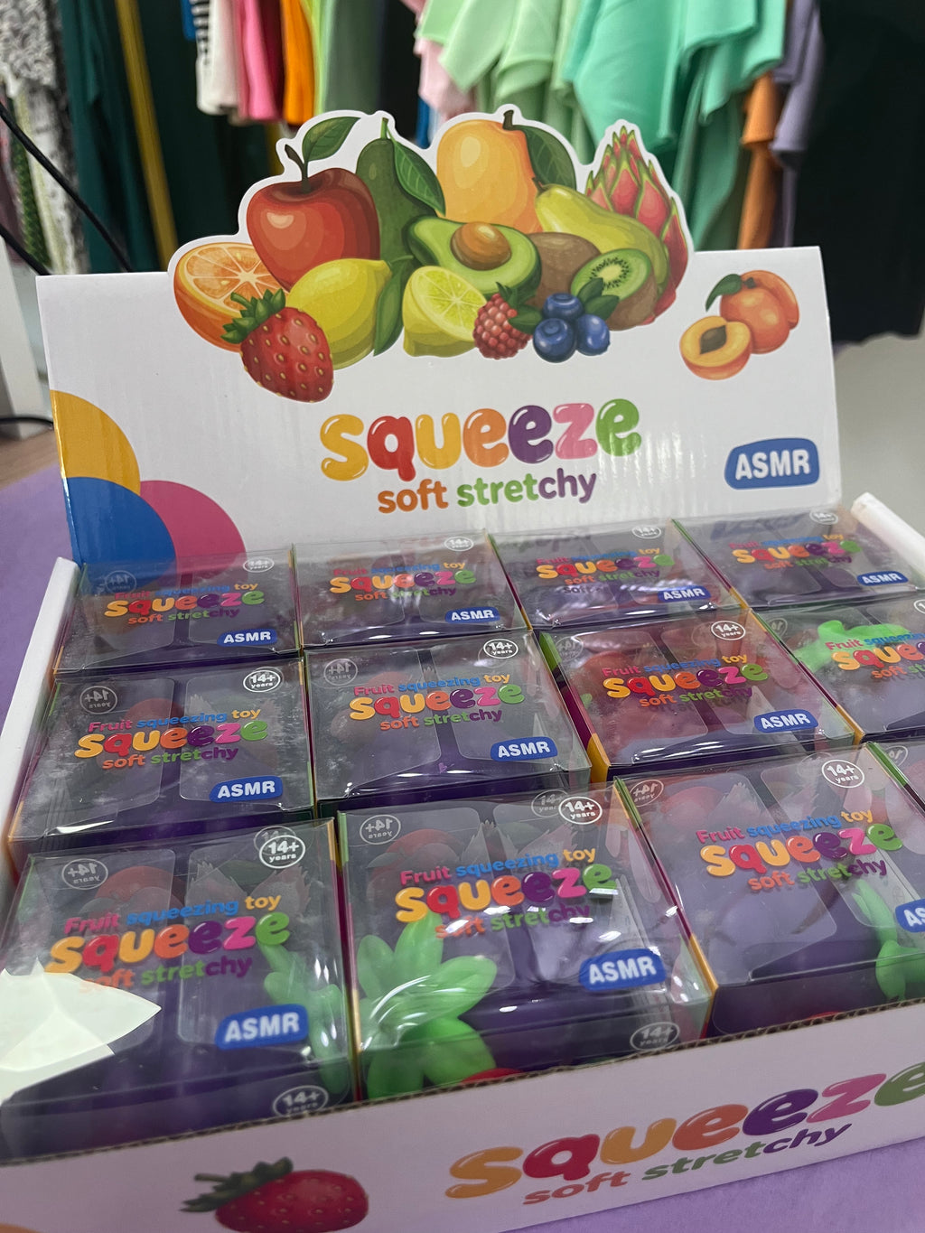 Assorted Mini Fruit ASMR sensory squishy toy