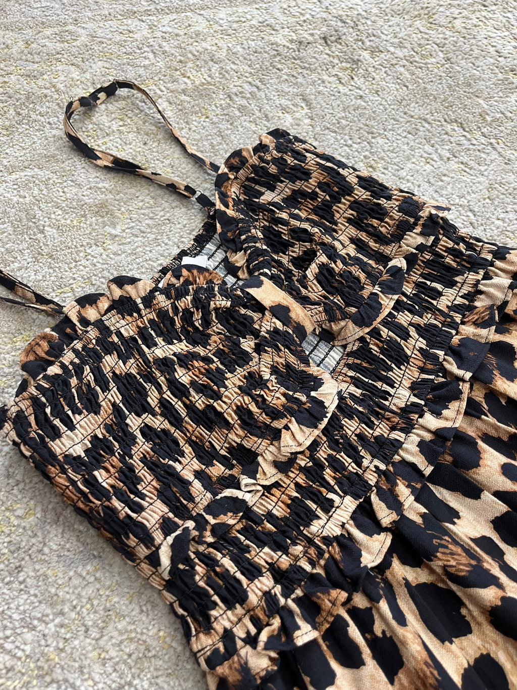 Leopard Print Wide Leg Jumpsuit