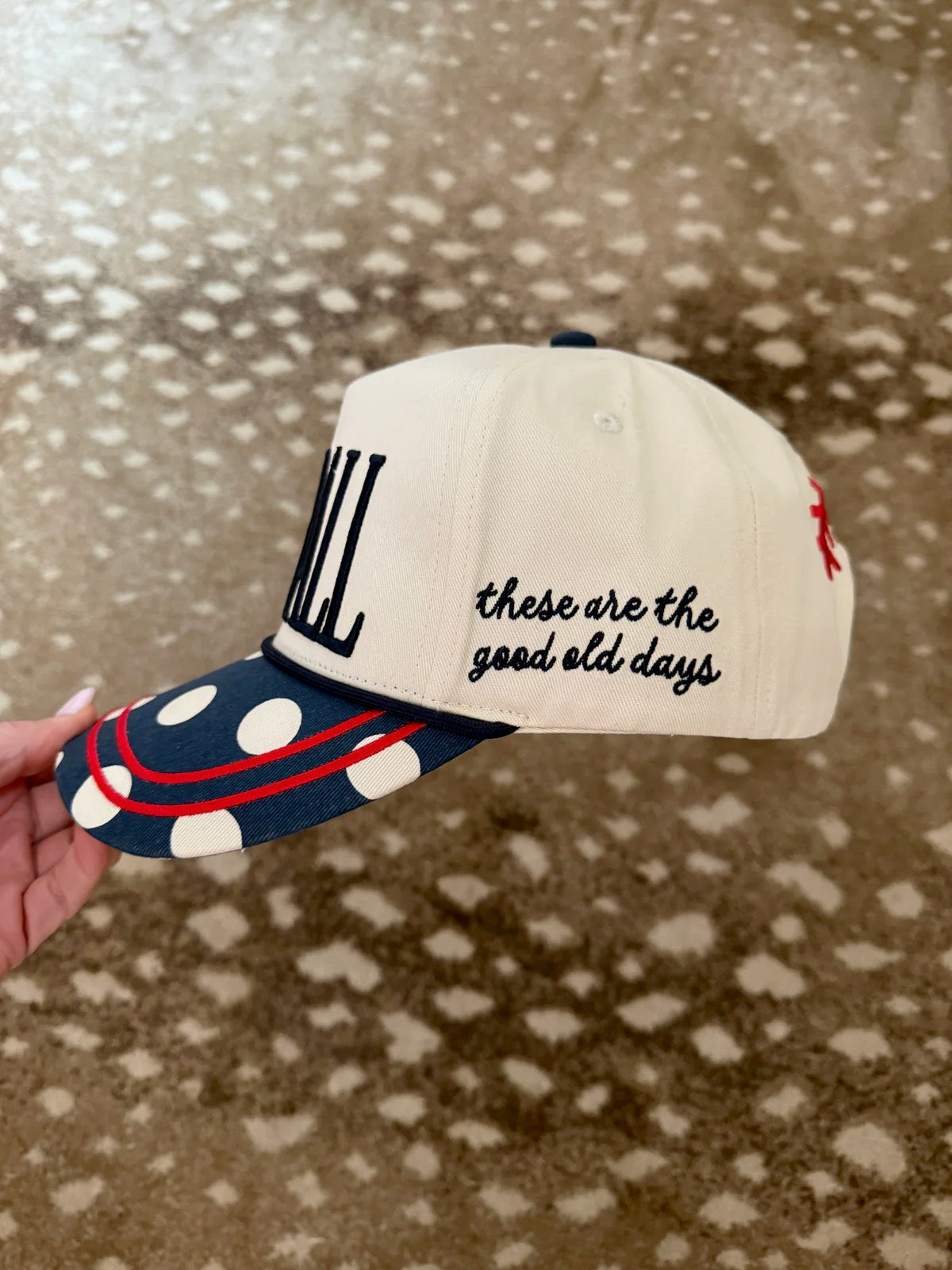 BASEBALL Polka Dot Trendy Hat