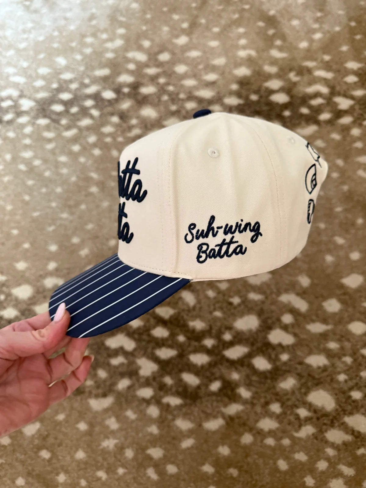 Hey Batta Batta Striped Trendy Hat