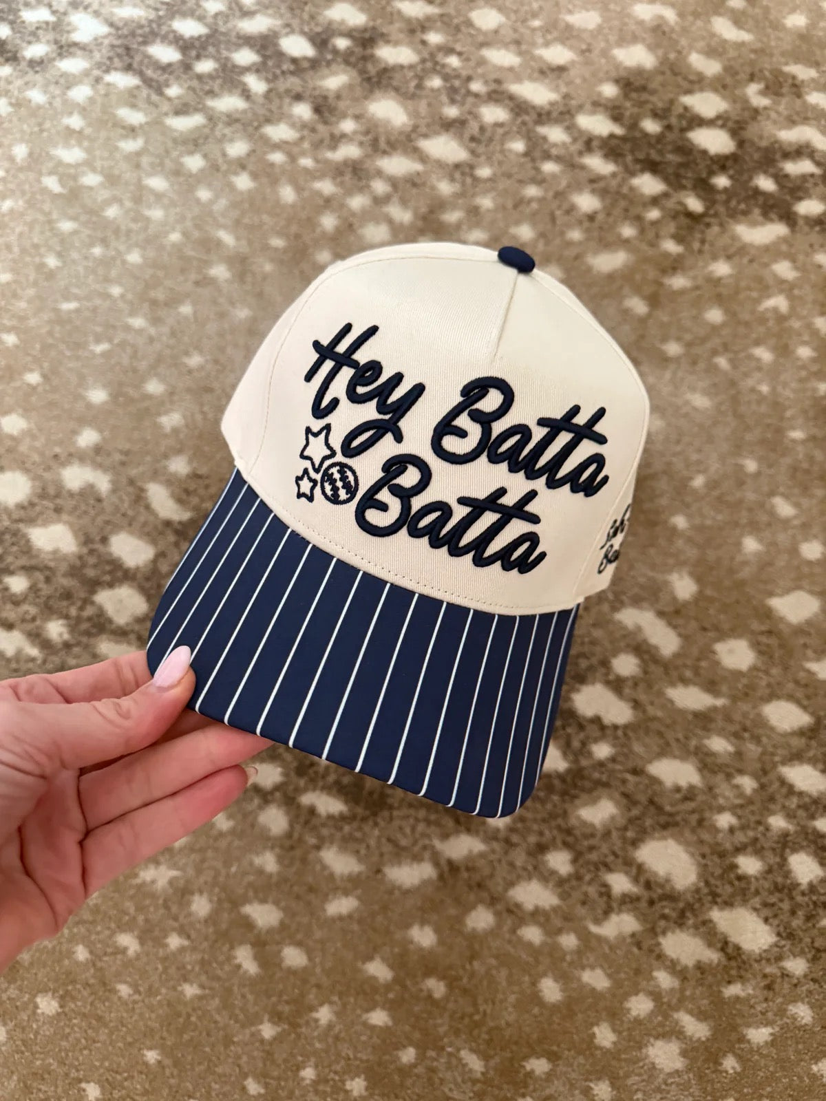 PRE ORDER Hey Batta Batta Striped Trendy Hat
