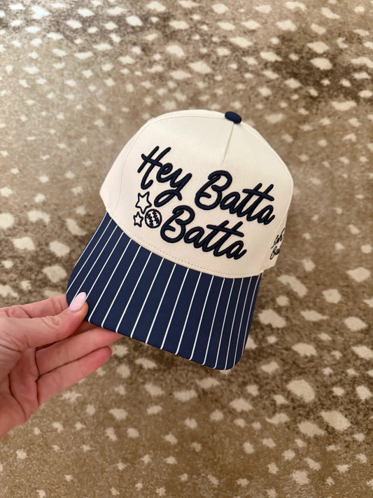 Hey Batta Batta Striped Trendy Hat