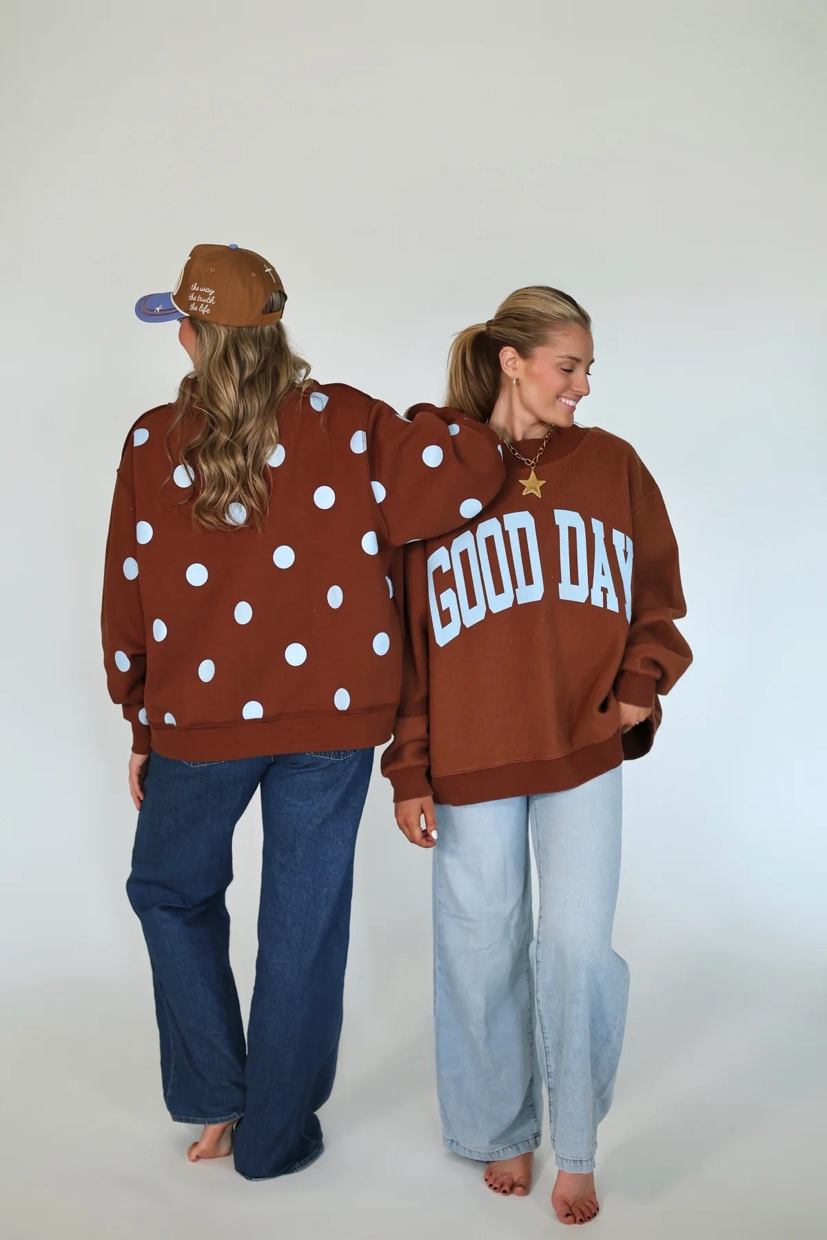 GOOD DAY Reversible Polka Dot Mockneck