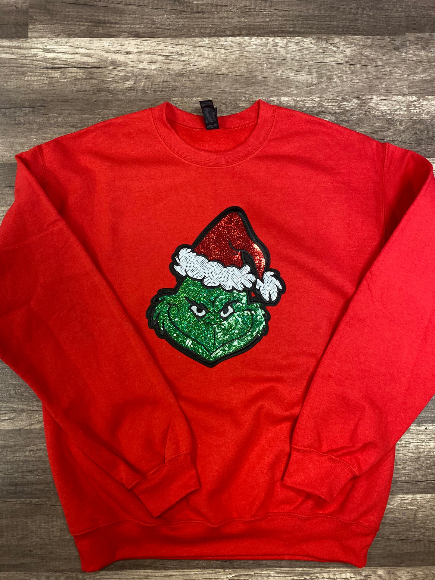 Grinch Sequin Patch Sweatshirt