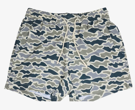 Mad Hatter Camo Volley Shorts- Marsh Camo