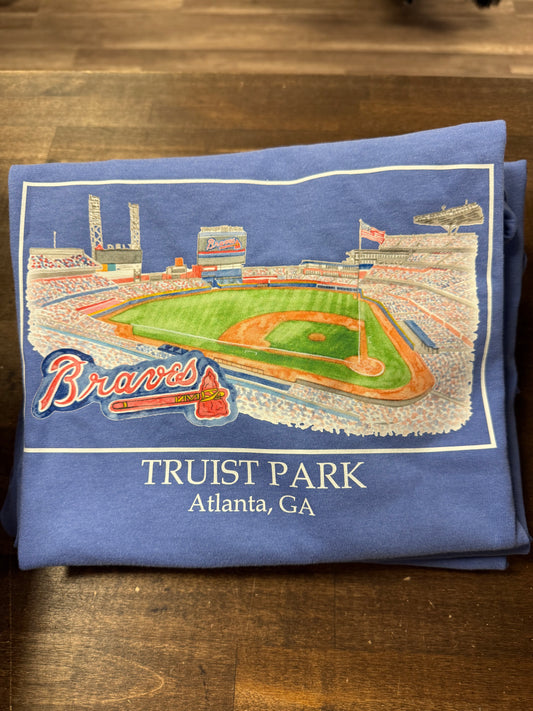 Truist Park Atlanta Georgia Stadium Tee - BLUE