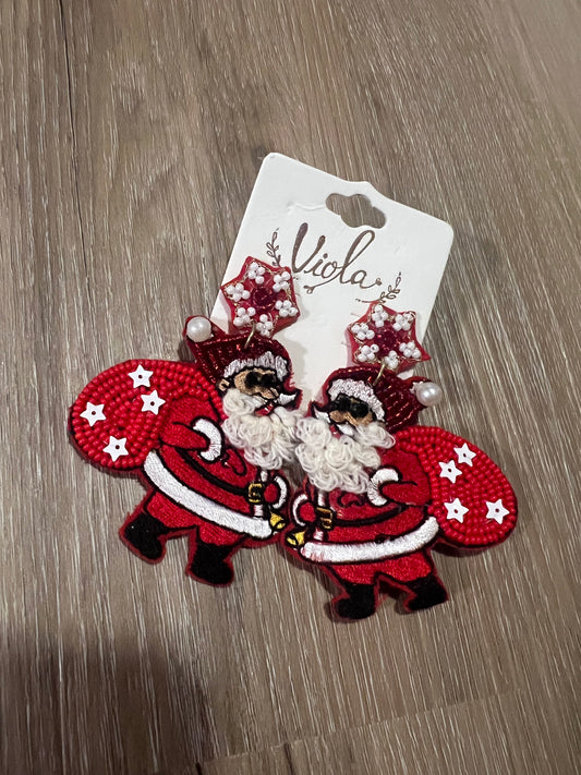 Beaded Santa Sack Dangles