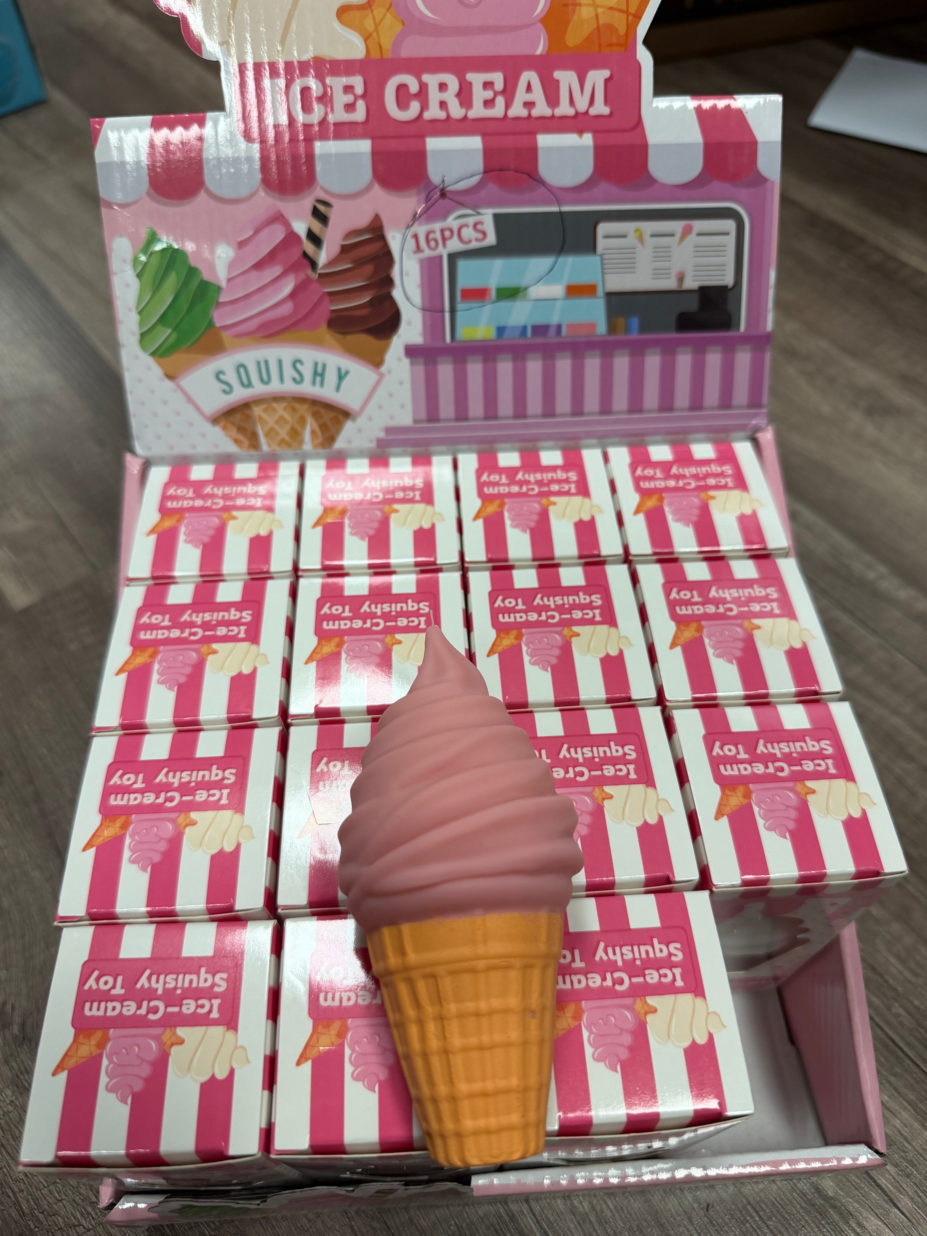 Ice Cream Cone Squishy ASMR crunchy