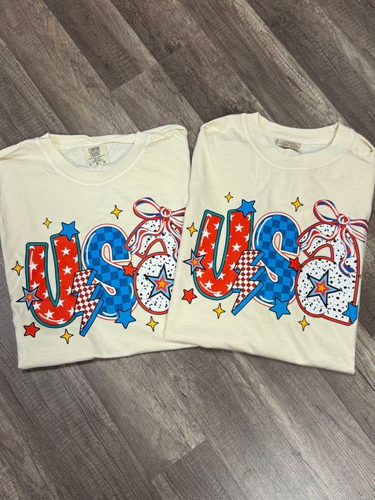 USA Stars With Polka Dot Detail CC tee