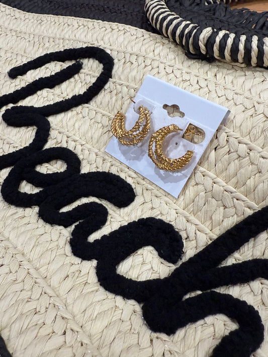 Waterproof Non Tarnish Cluster Hoop Earrings