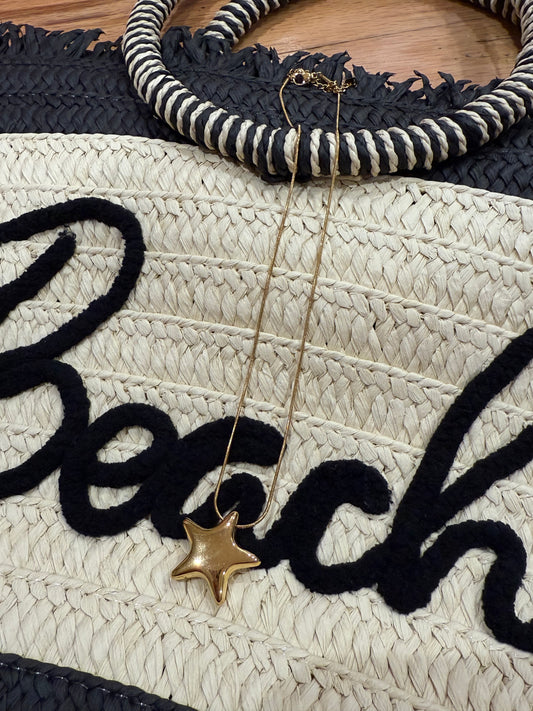 Waterproof Non Tarnish Gold Star Necklace