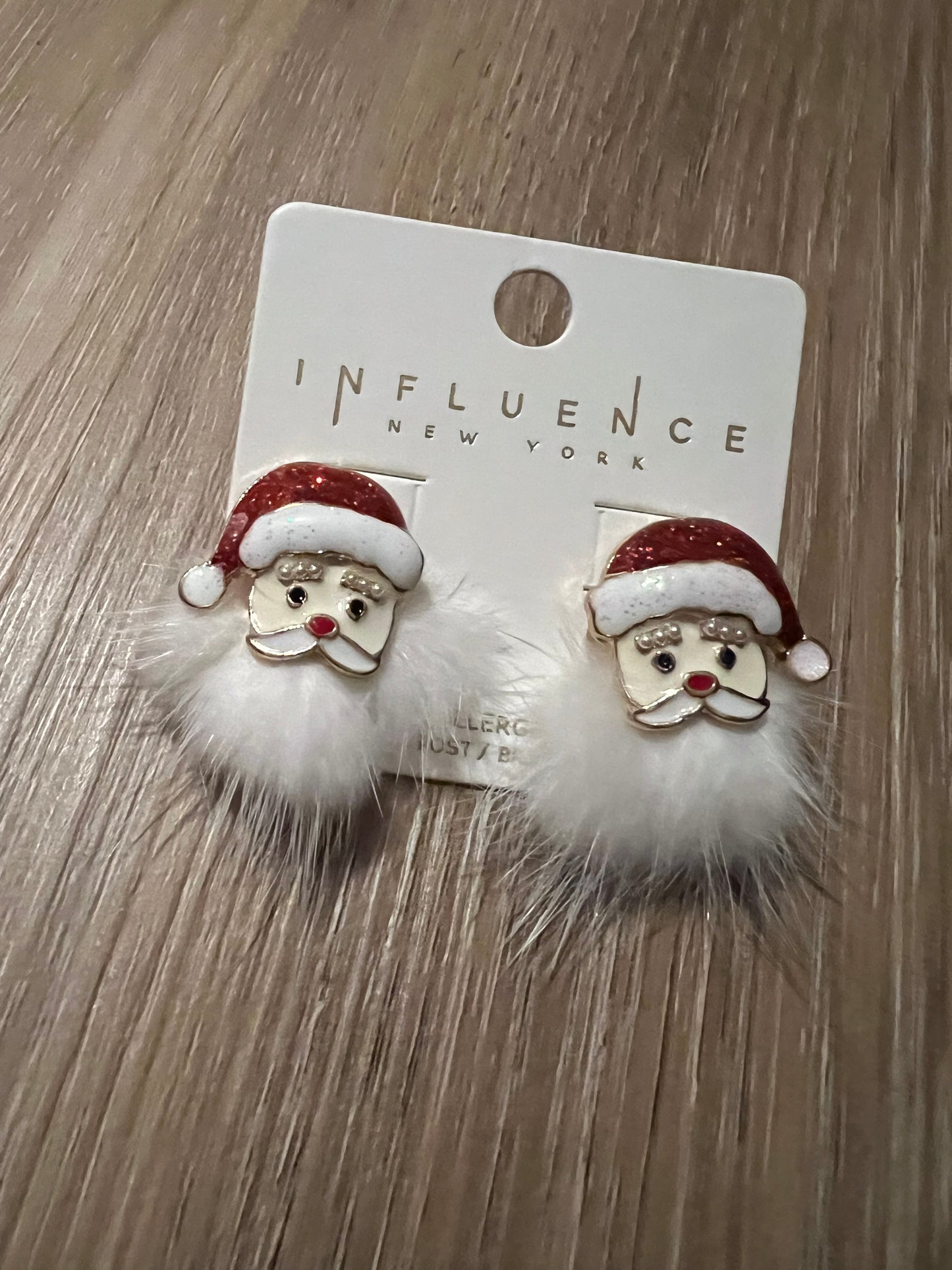 Red Santa Beard Studs