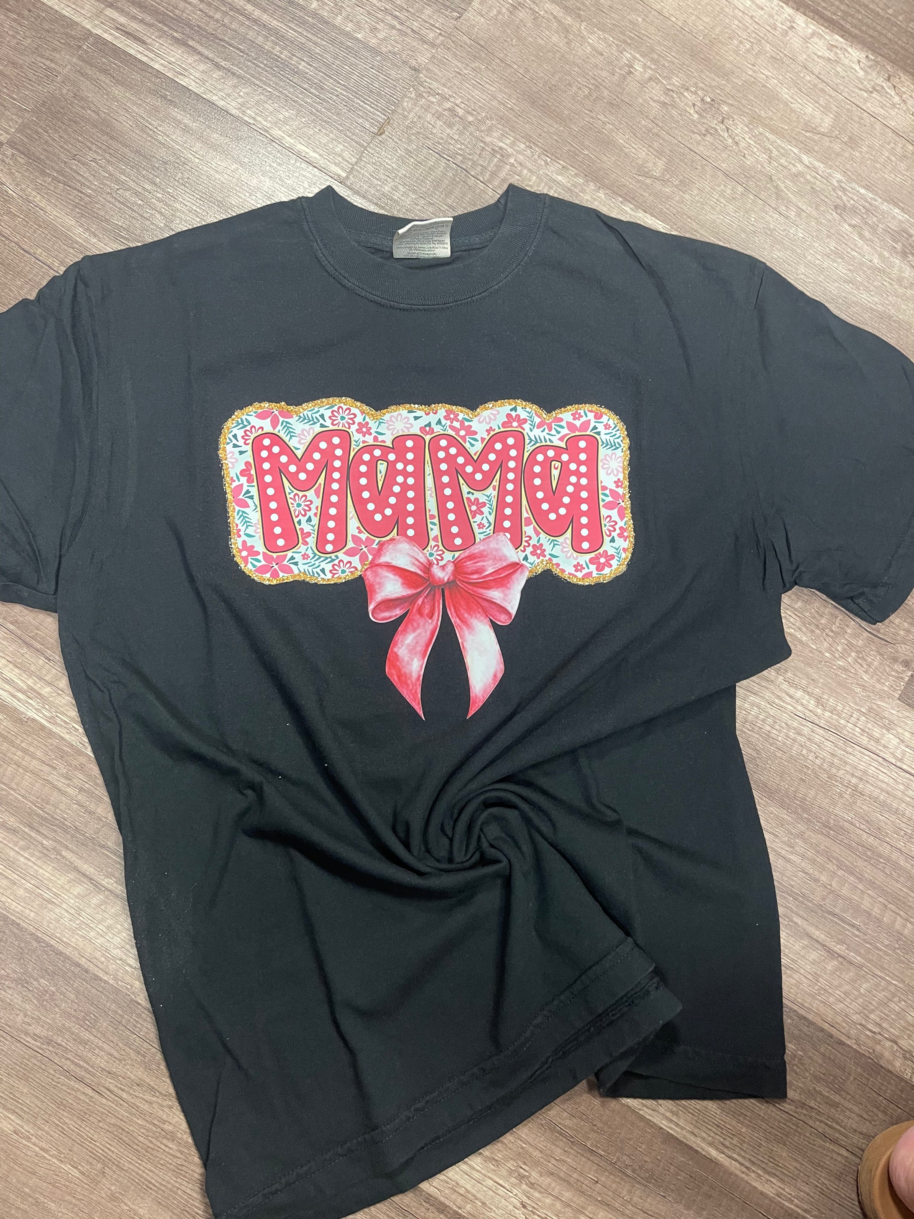 Mama Tee Floral & Gold