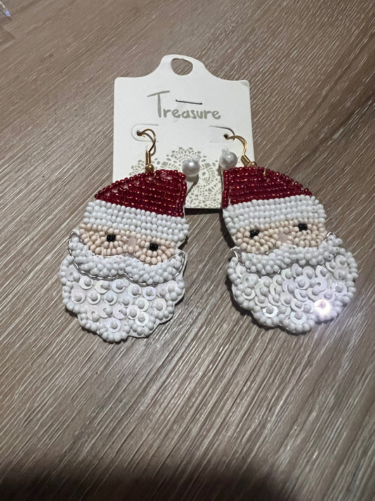 Beaded Santa Dangles