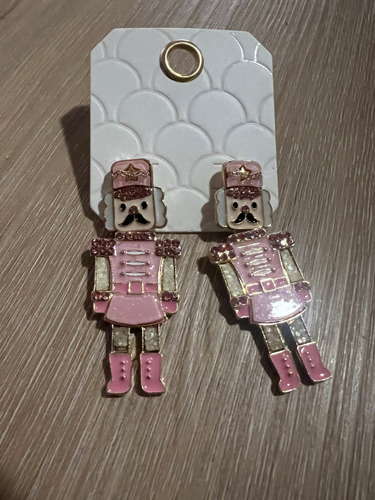 Big Pink Nutcracker Dangles