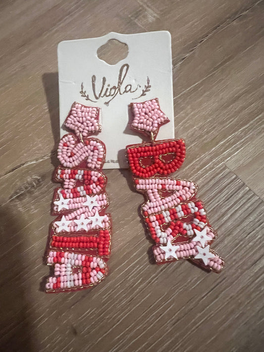 Beaded Santa Baby Dangles