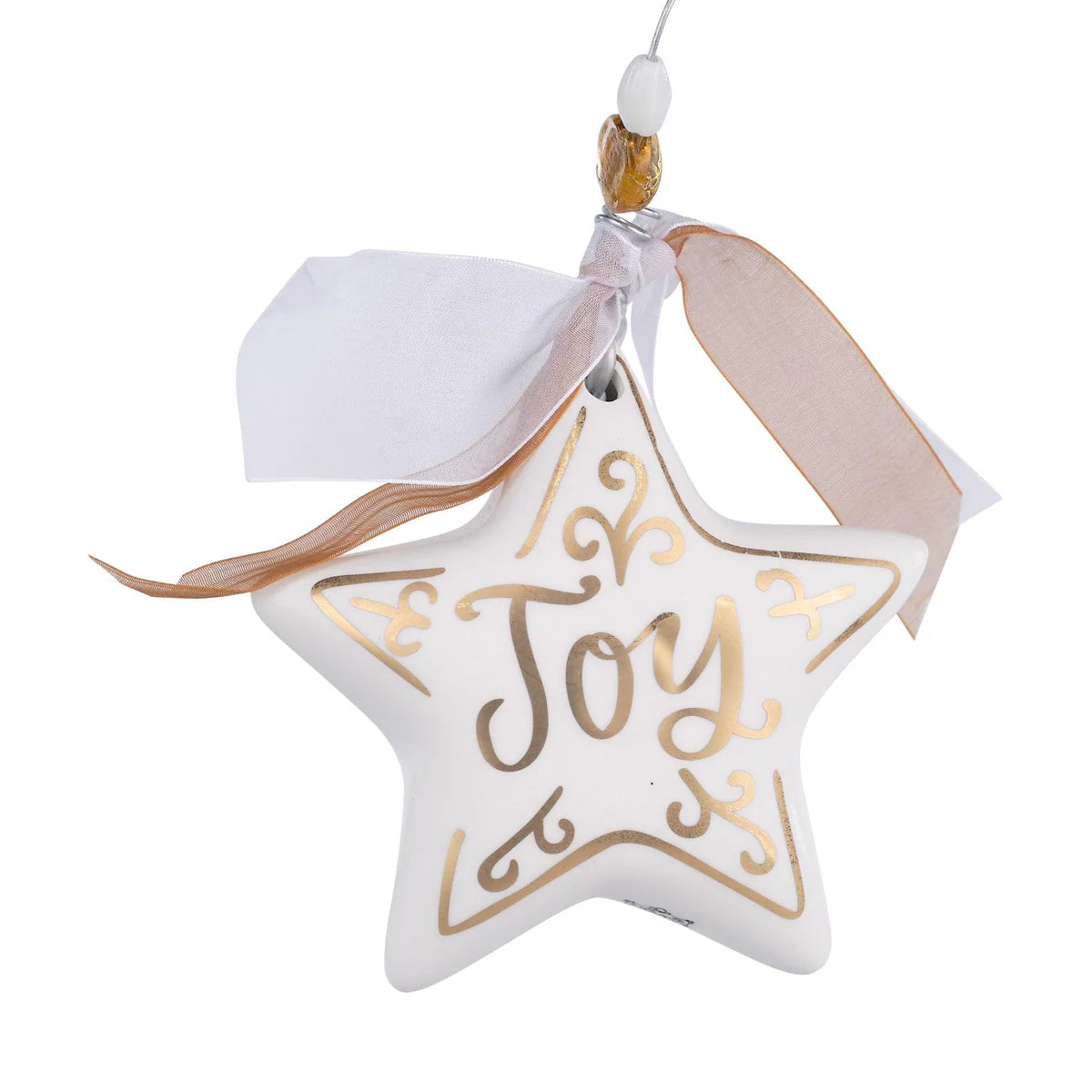 Joy Gold Star Ornament