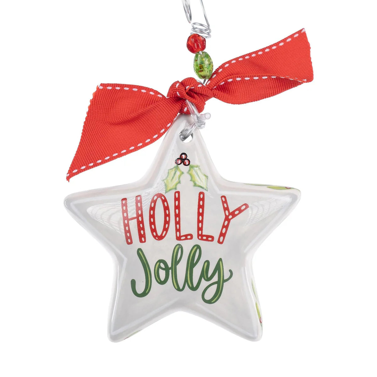 Holly Jolly Star Puff Ornament