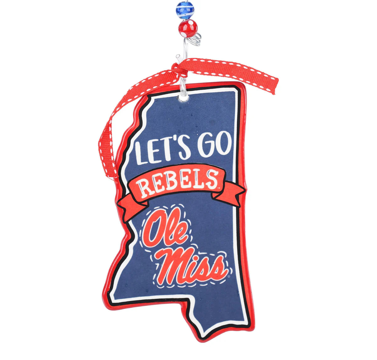 Let's Go Ole Miss Flat Ornament