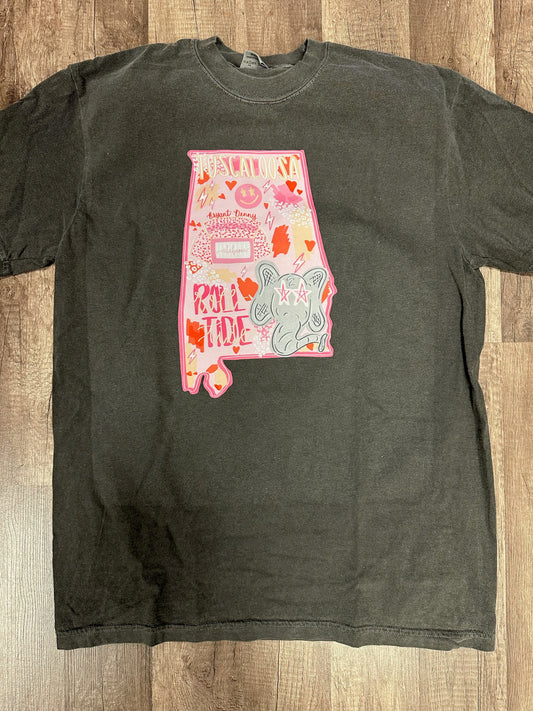 Alabama girly state cc tee