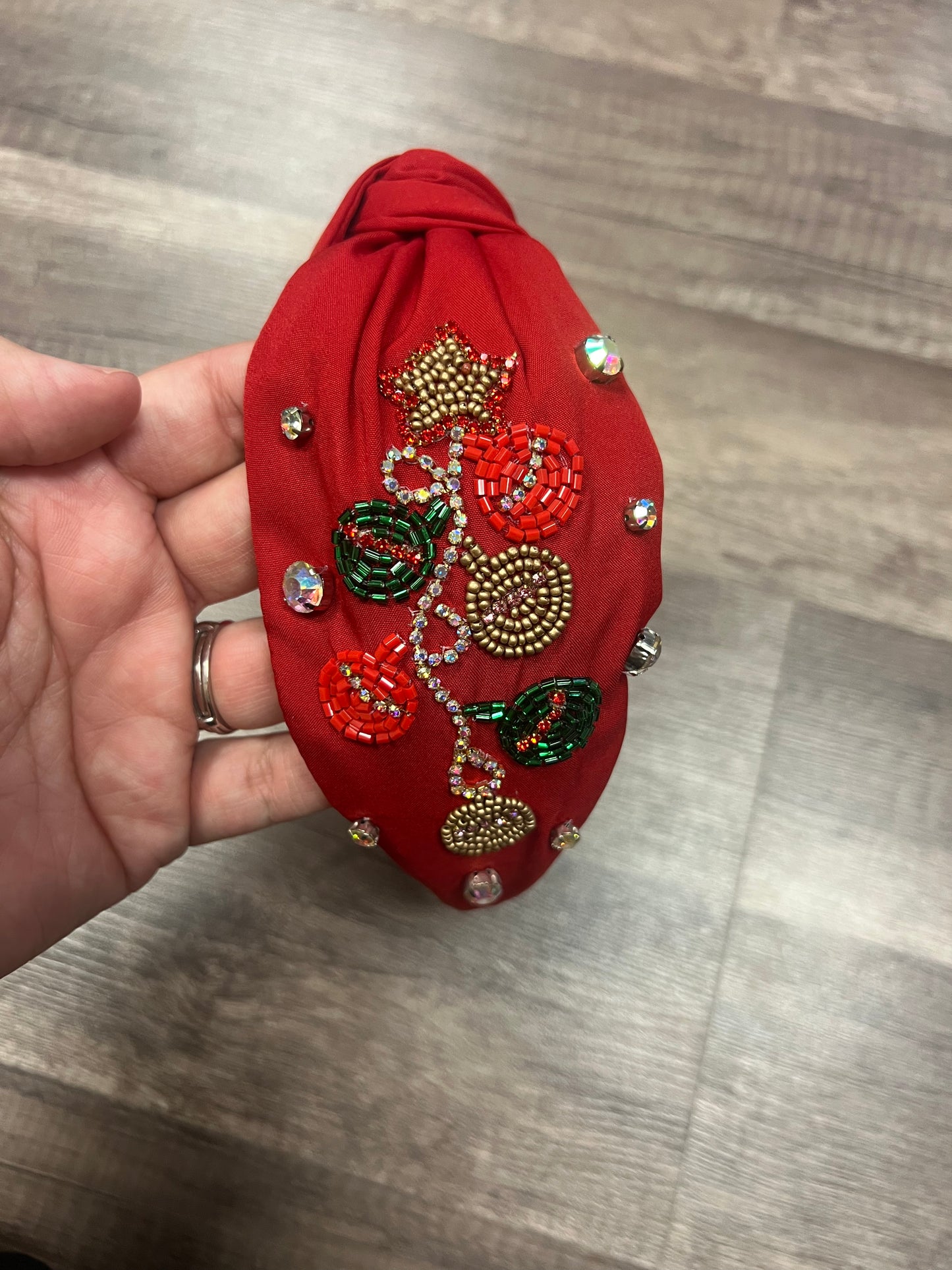 Red Ornament Headband