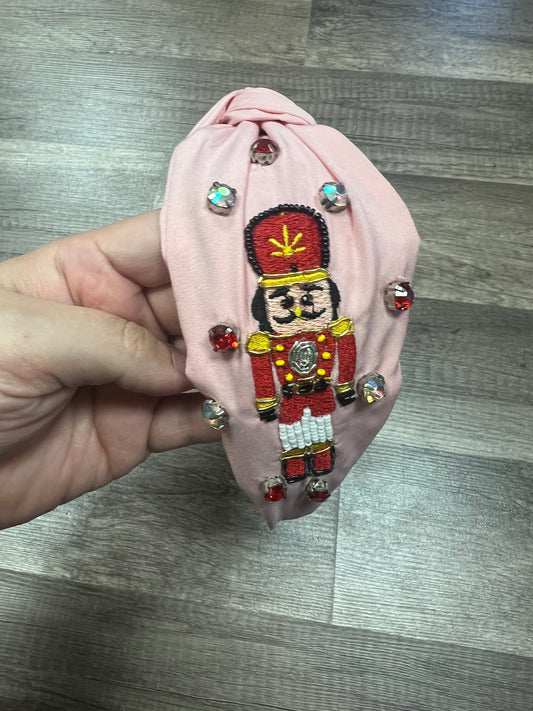 Pink Embroidered Nutcracker Headband