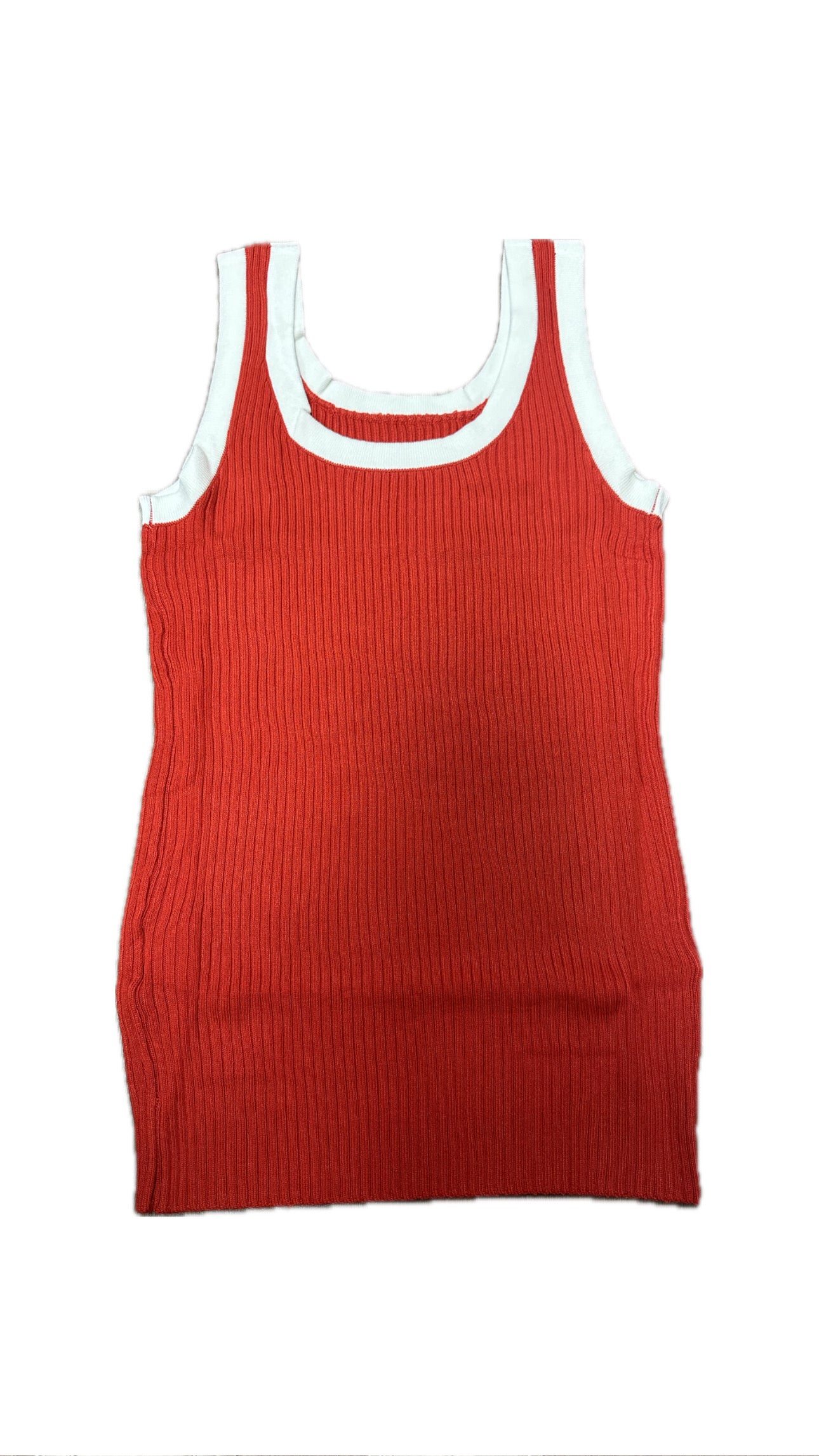 Two Tone Tank (red & white)