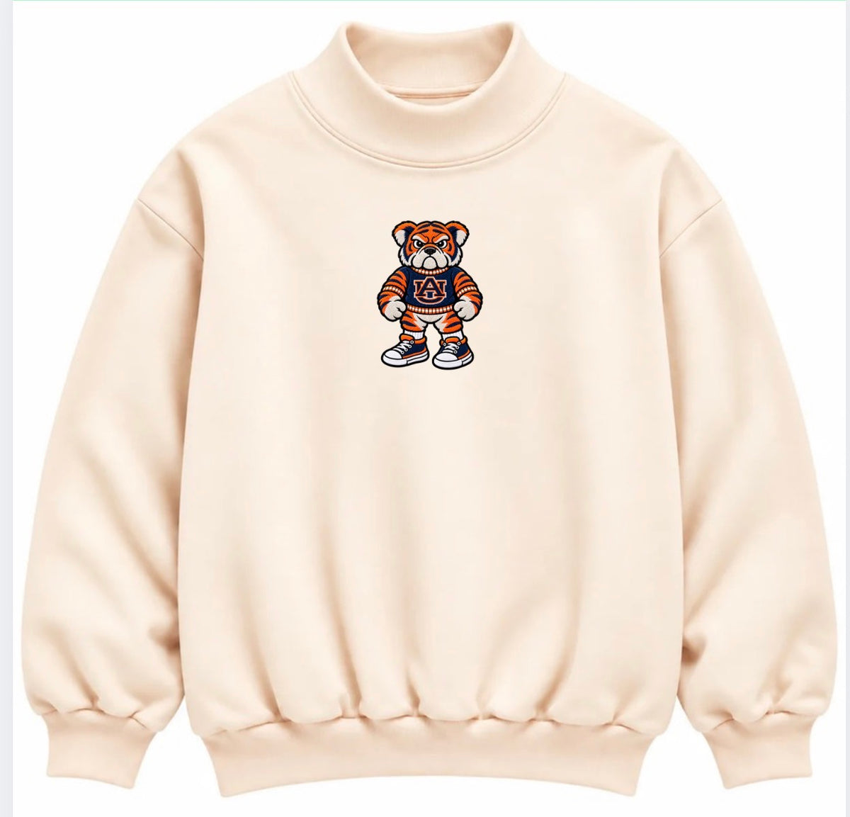 AUBIE Mascot Mockneck Sale Ivory