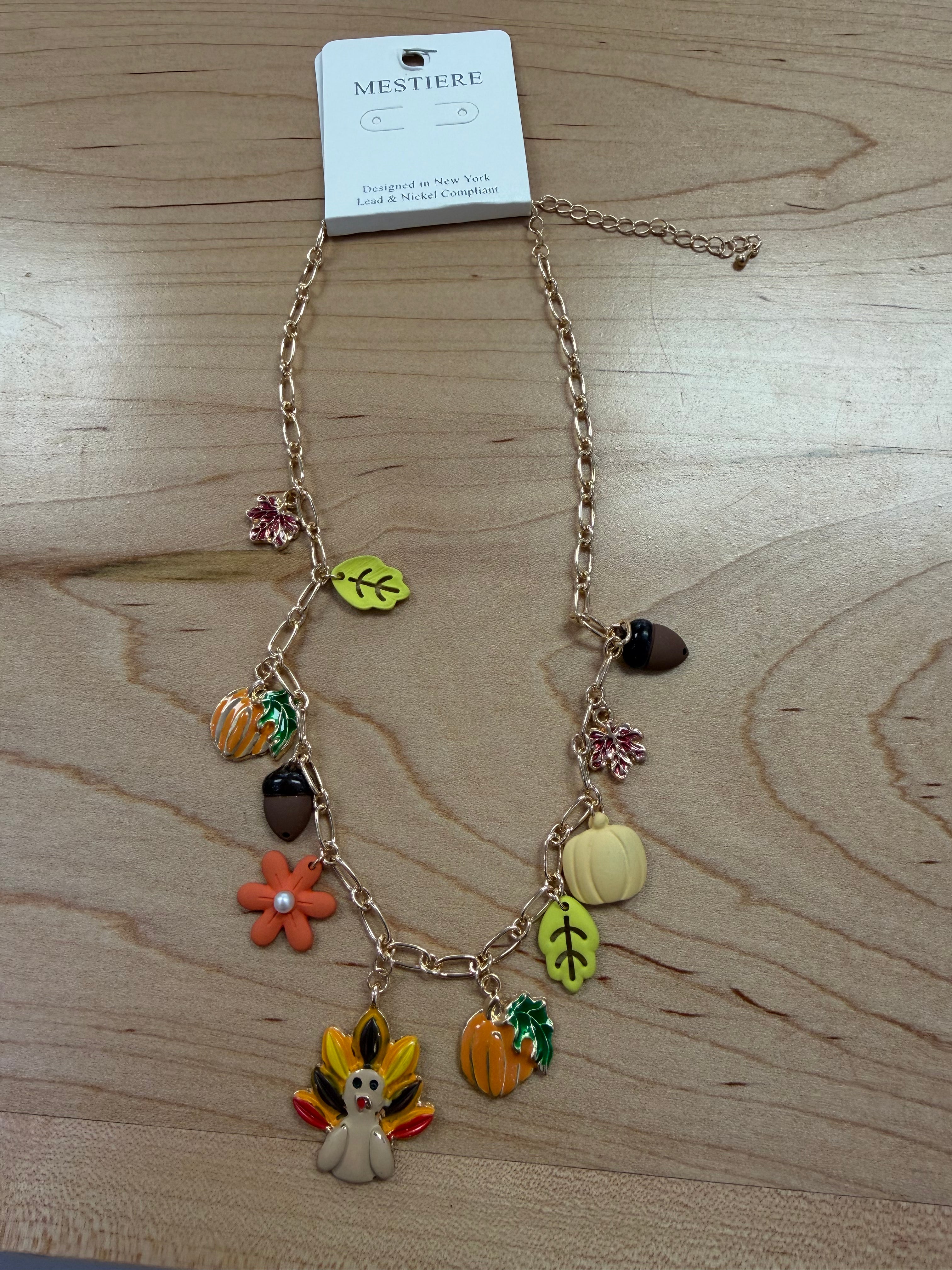 Thanksgiving assorted charm necklace