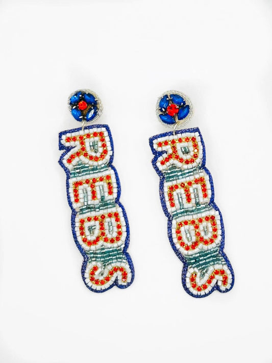 Old Miss Rebels “Rebs” Beaded Statement Earrings