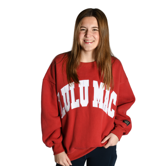 LULU MAC Cardinal/White SWEATSHIRT