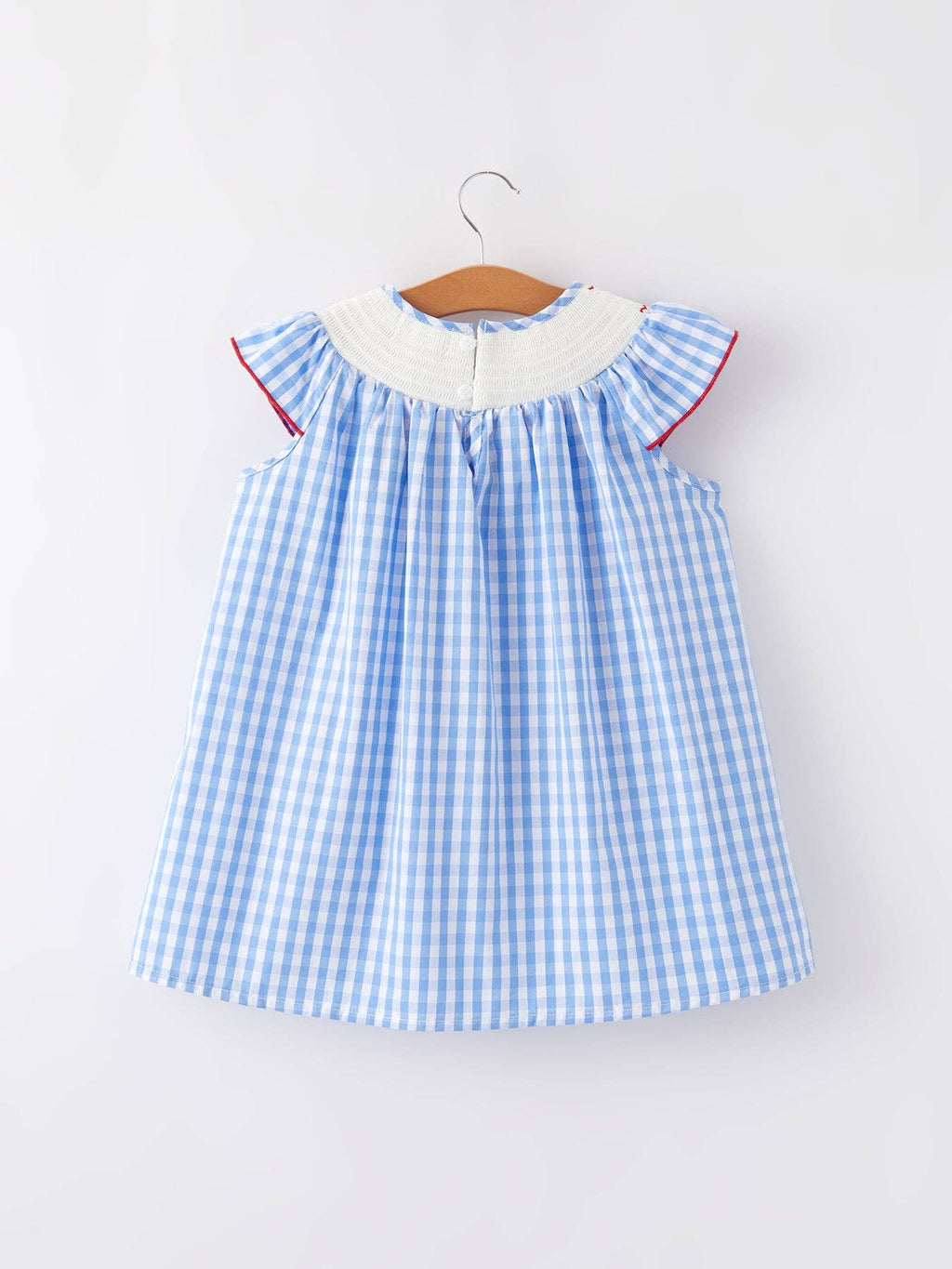 4th of july Flag Embroidery Smocking Girls Dress