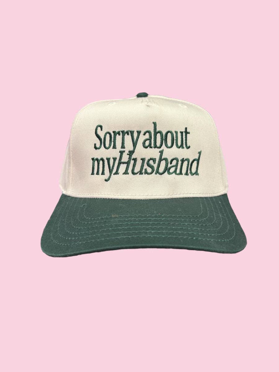 SORRY ABOUT MY HUSBAND TRUCKER CANVAS