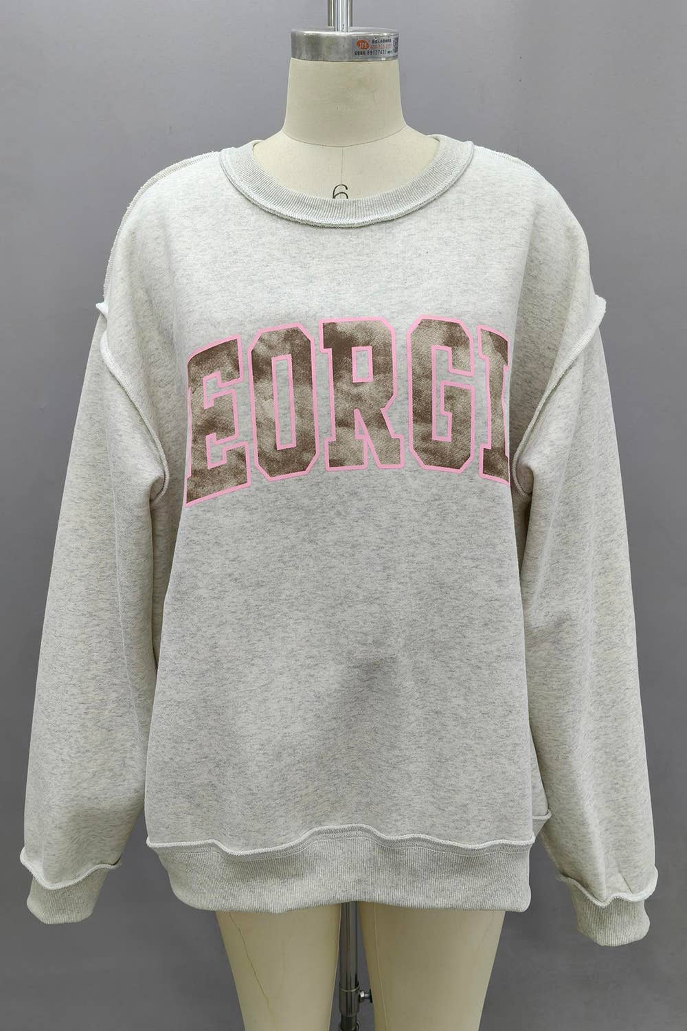 GEORGIA Reversible Varsity Fleece Sweatshirt Mockneck