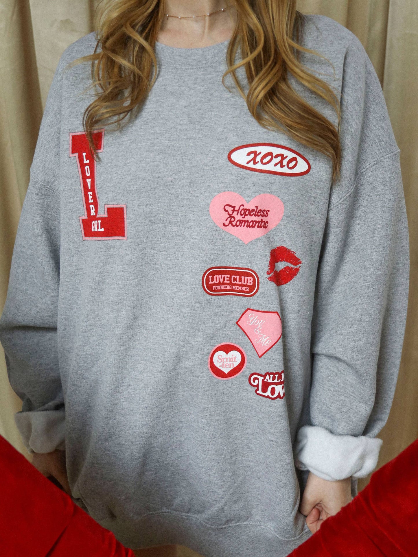 F+S: LOVER GIRL PATCHES SWEATSHIRT: S