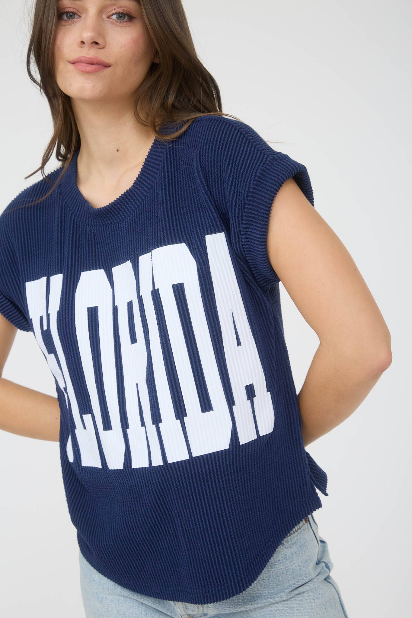 FLORIDA SHORT SLEEVE SWEATER KNIT TEE